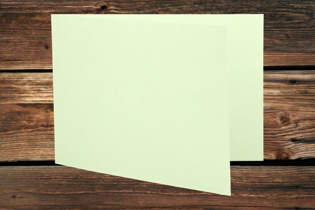 Klappkarten 105x210/420 mm langdoppelt Hellgrün 230 g/qm